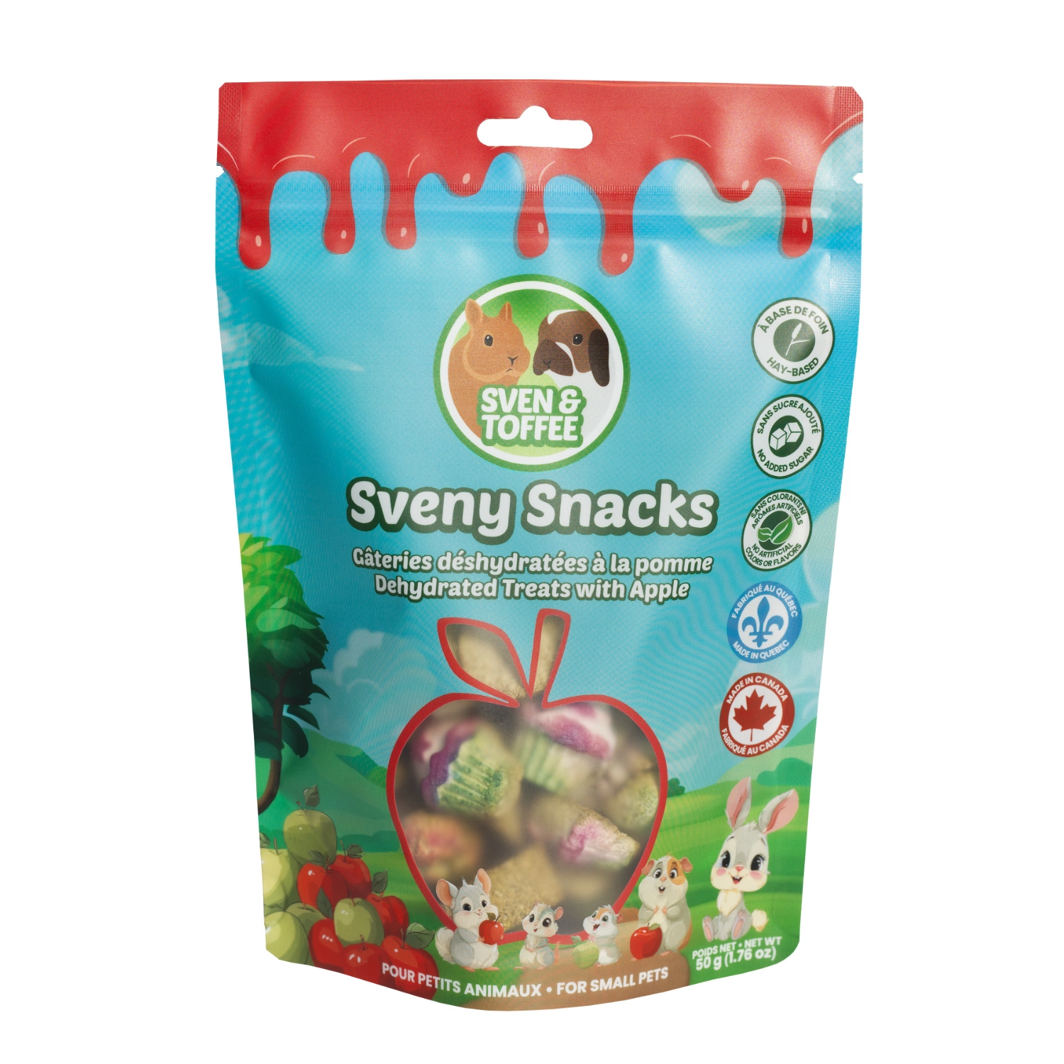 Dehydrated Treats with Apple for Small Pets